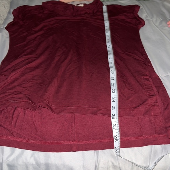 Small Ellison Cuffed Sleeve T Shirt With Longer Back and Side Slits on Bottom - Picture 4 of 9